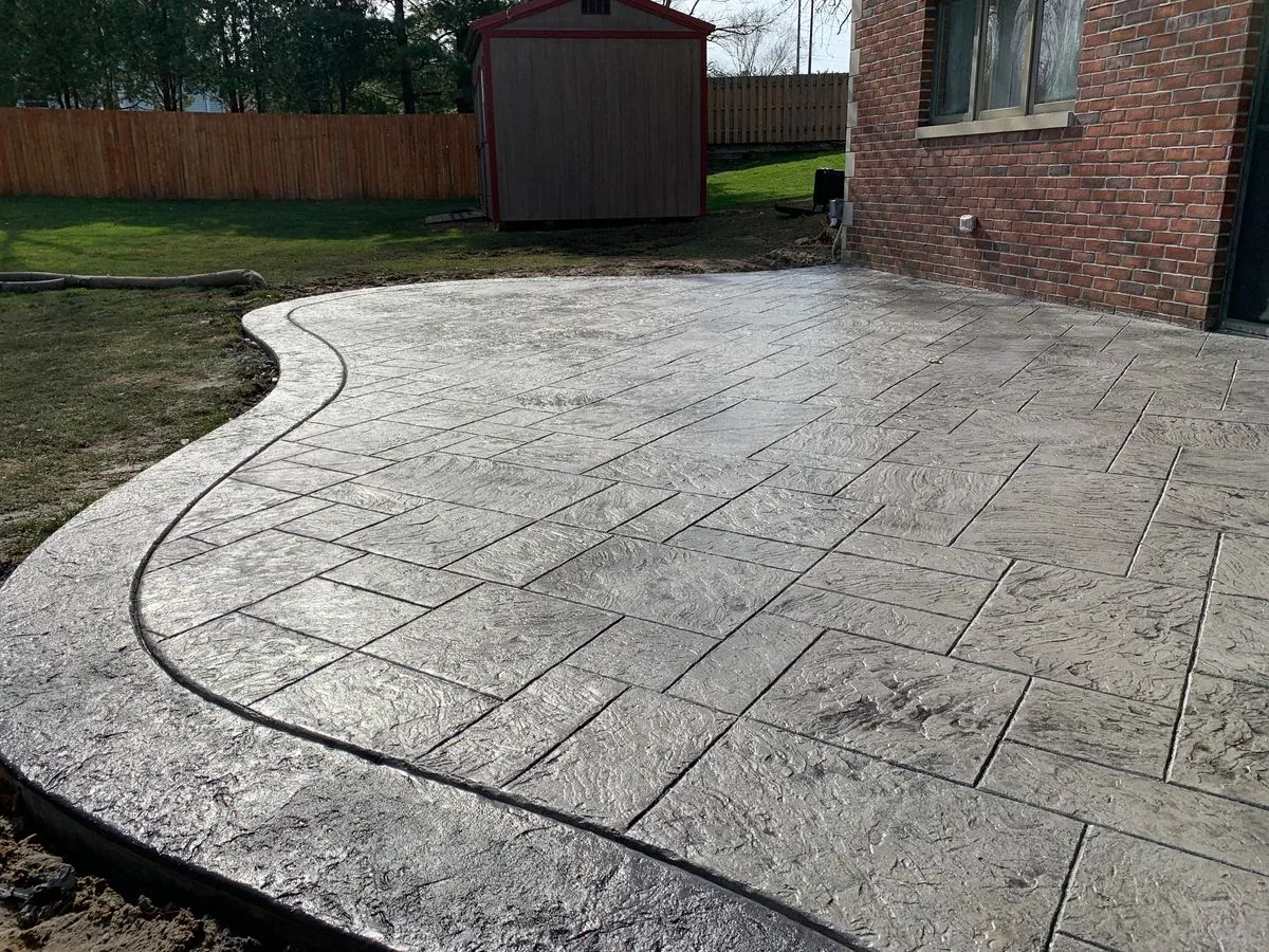 Residential neighborhood in Portage, Indiana with new concrete driveway Residential neighborhood in Portage, Indiana with new concrete driveway