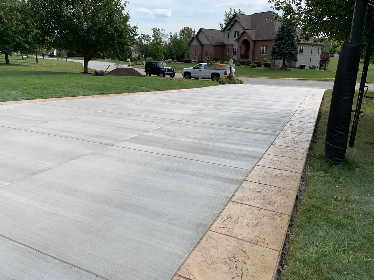 Hoosier Concrete crew working on a residential concrete project in Portage, Indiana Hoosier Concrete crew working on a residential concrete project in Portage, Indiana