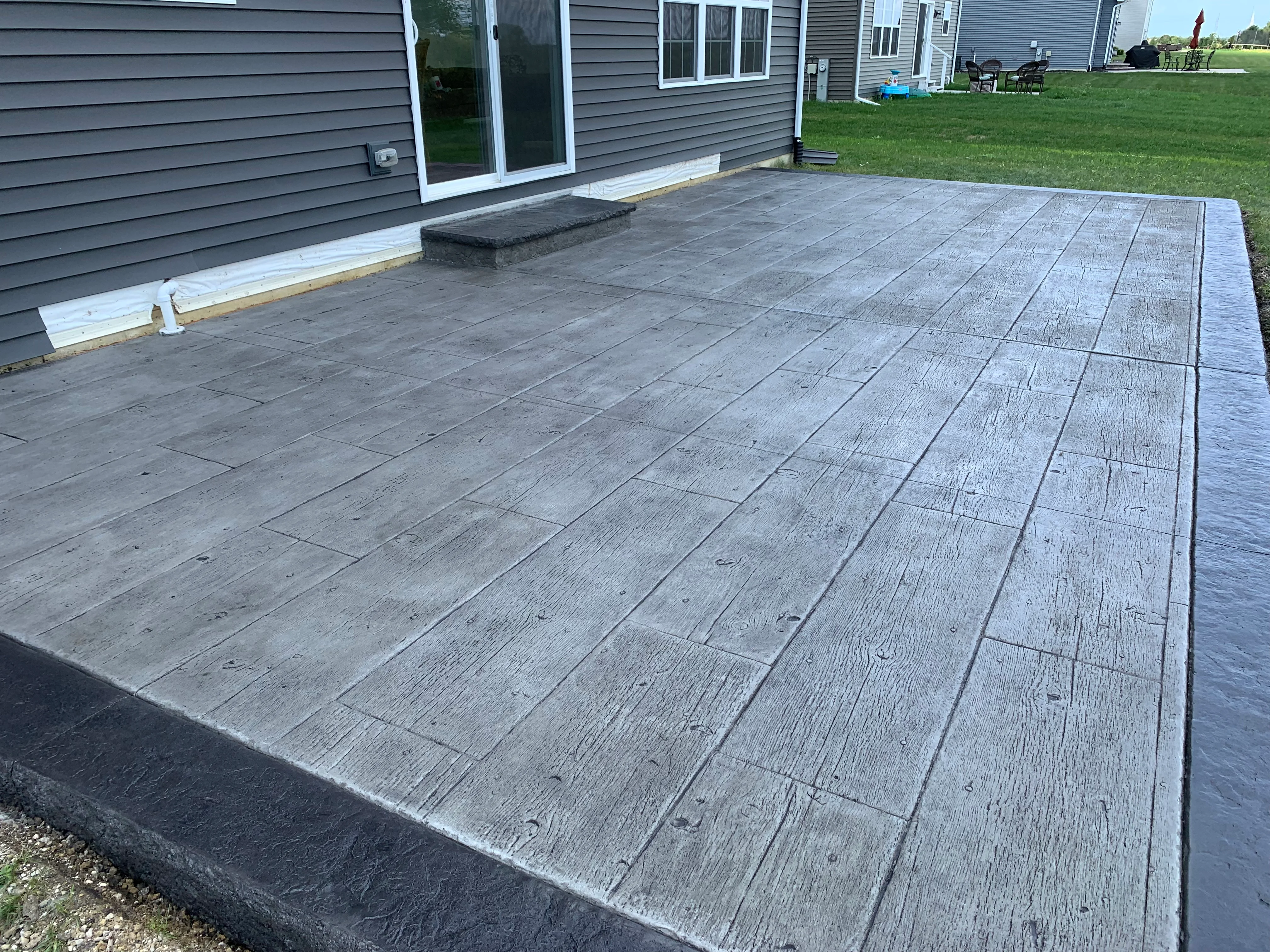 Hoosier Concrete Final Custom concrete patio installation in St. John IN