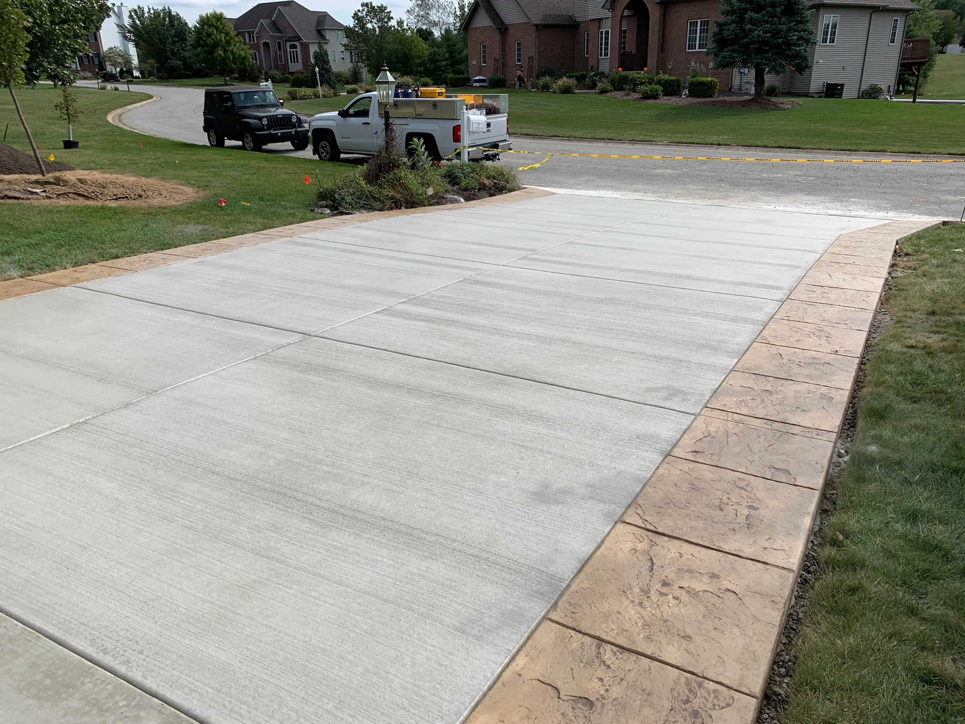 Hoosier Concrete Final Concrete driveway replacement in Crown Point Indiana